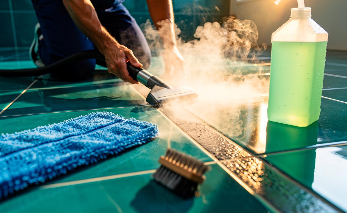 Ein Putzexperte verrät, warum er für Fliesen nie herkömmliche Reiniger nimmt und was stattdessen.